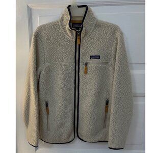 Patagonia Women's Small Fleece Jacket Ivory Zippered